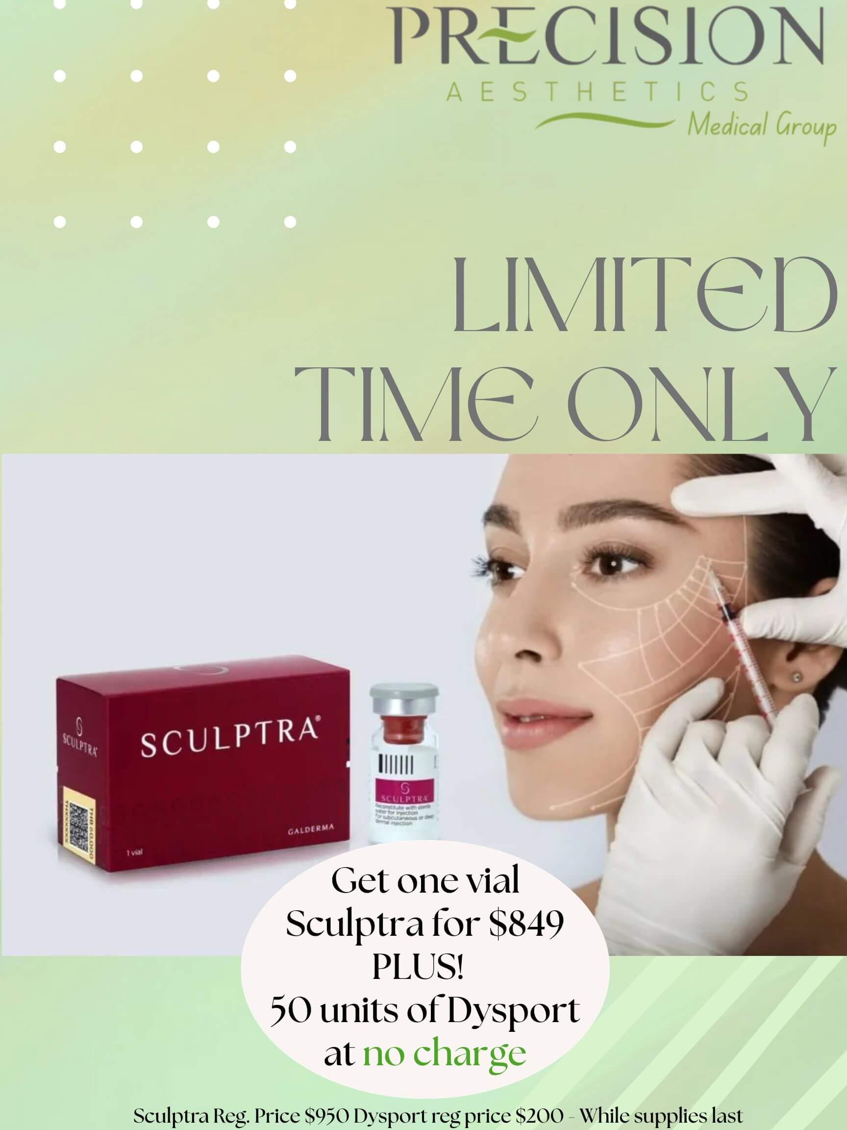 Dysport & Sculptra deal - May and June 2026
